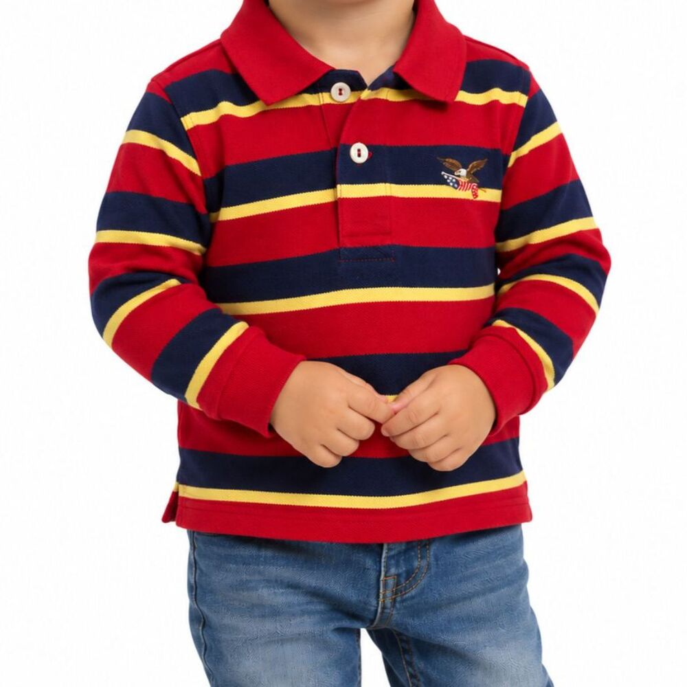 🔥 5 for $30 🔥 NWT American Living Boys Long Sleeve Polo Shirt | 12M